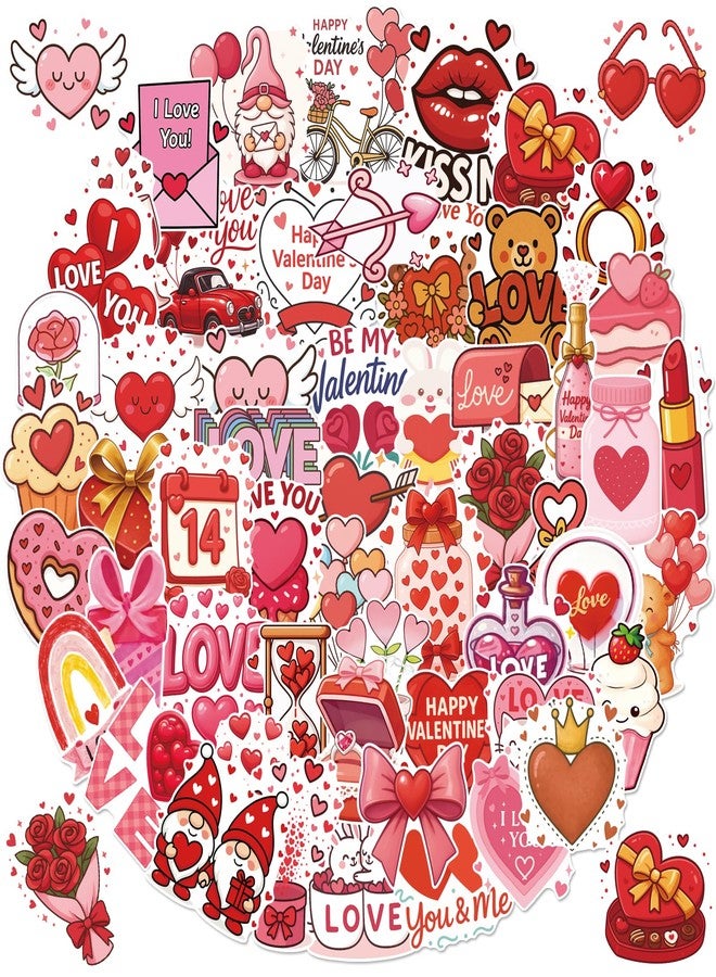 Alynta 300Pcs Valentine's Day Stickers - Valentines Vinyl Water Bottle Stickers Waterproof Heart Sticker Love Sticker for Scrapbook Laptop Notebook Luggage Valentines Day Decorations - Image 1